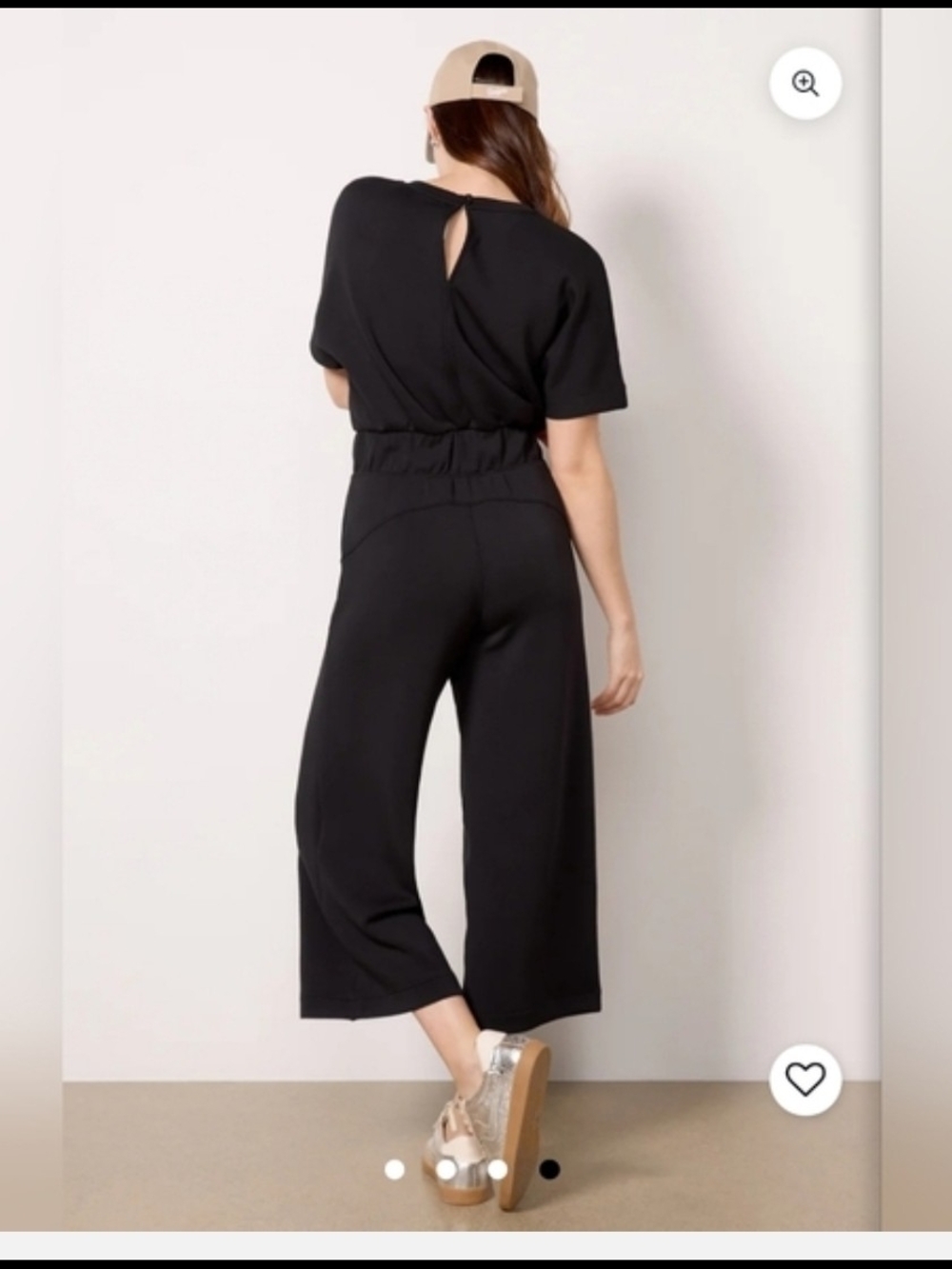 SPANX Black Airessentials Short-Sleeve Jumpsuit Sz S - Picture 2 of 5
